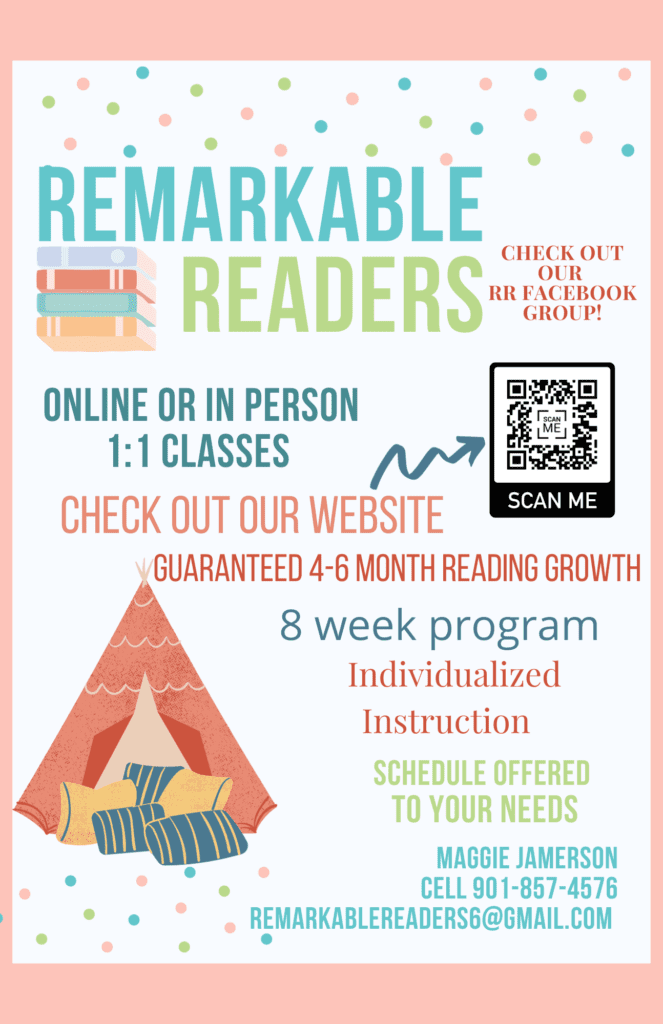 A flyer for the remarkable readers program.