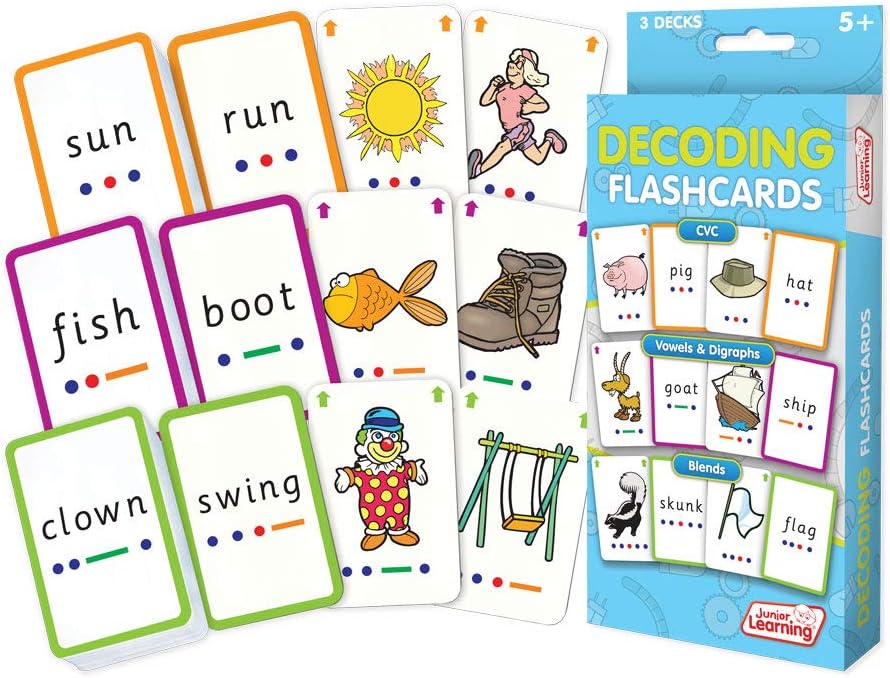 Junior Learning Decoding Flashcards, 162 Cards