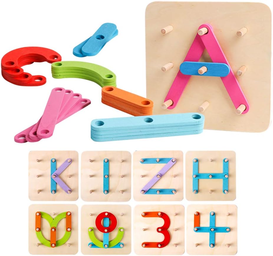 Wooden Letter and Number Construction_