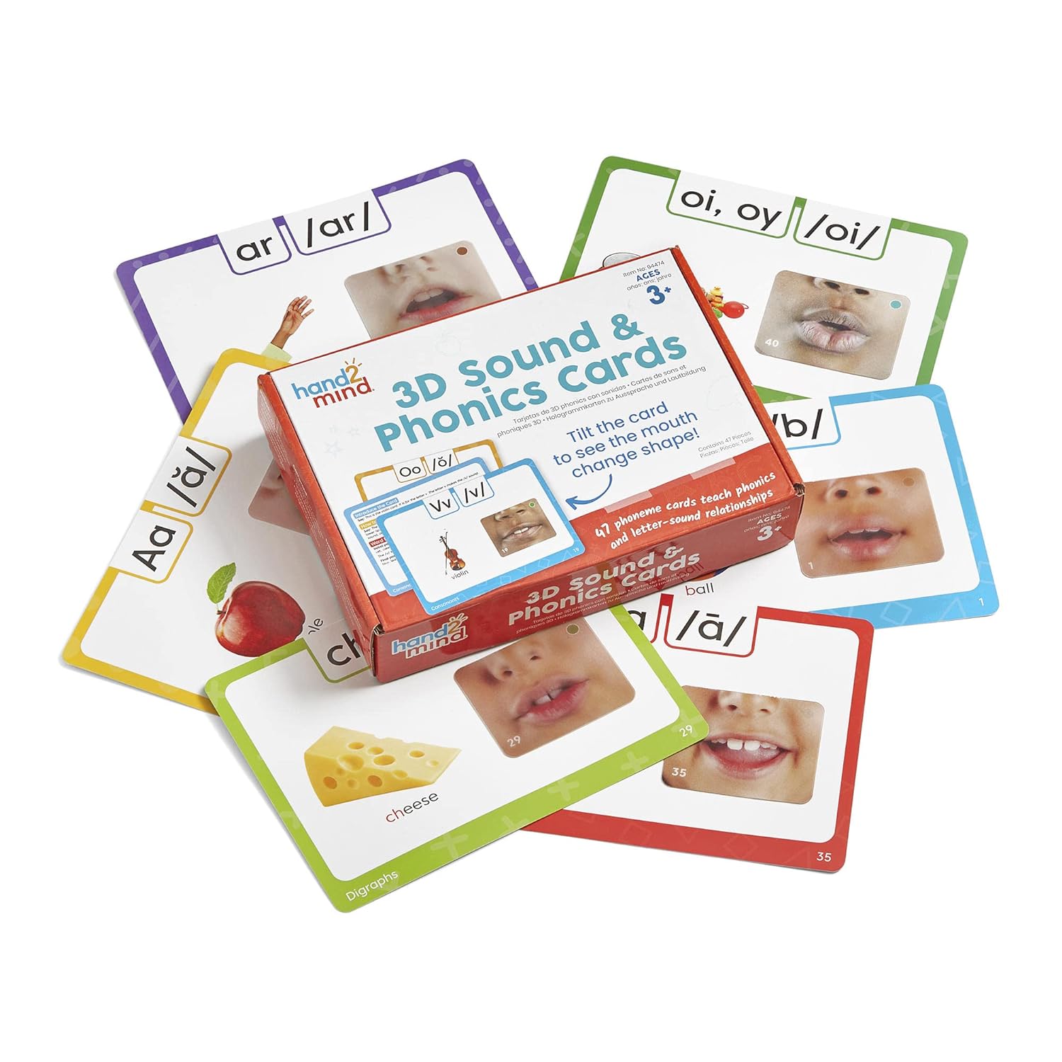 hand2mind 3D Sound and Phonics Cards